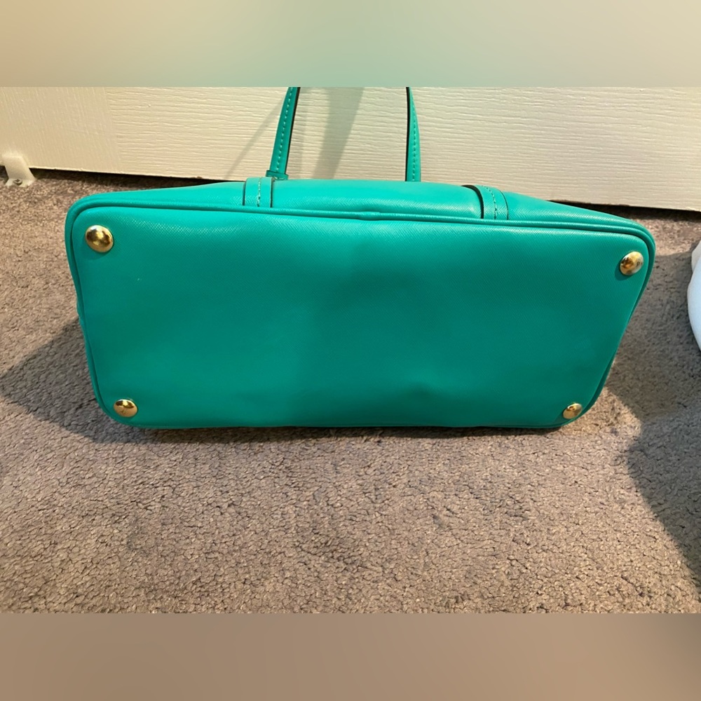 Coach Peyton Cora Domed Satchel- Green - Picture 5 of 7